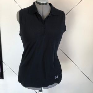 Under Armour black sleeveless polo
